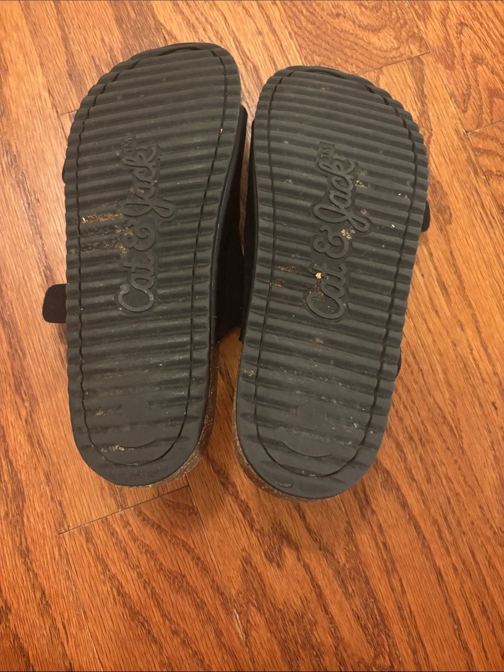Cat & Jack Black Double-Strap Kids Sandals